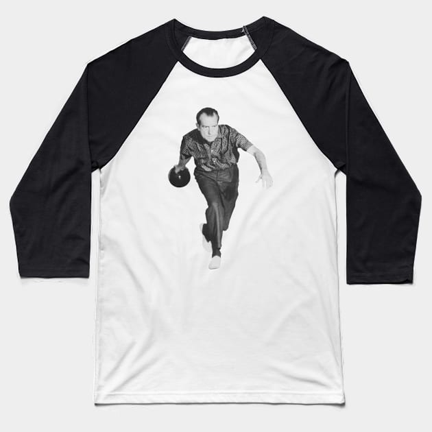 President Richard Nixon Bowling Baseball T-Shirt by warishellstore